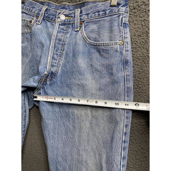 Vintage Y2K Levi's 501 Button Fly Denim Jeans (measured 32x34) Light Wash - Picture 10 of 16